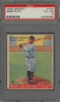 1933 Goudey #144 Babe Ruth - PSA VG-EX 4